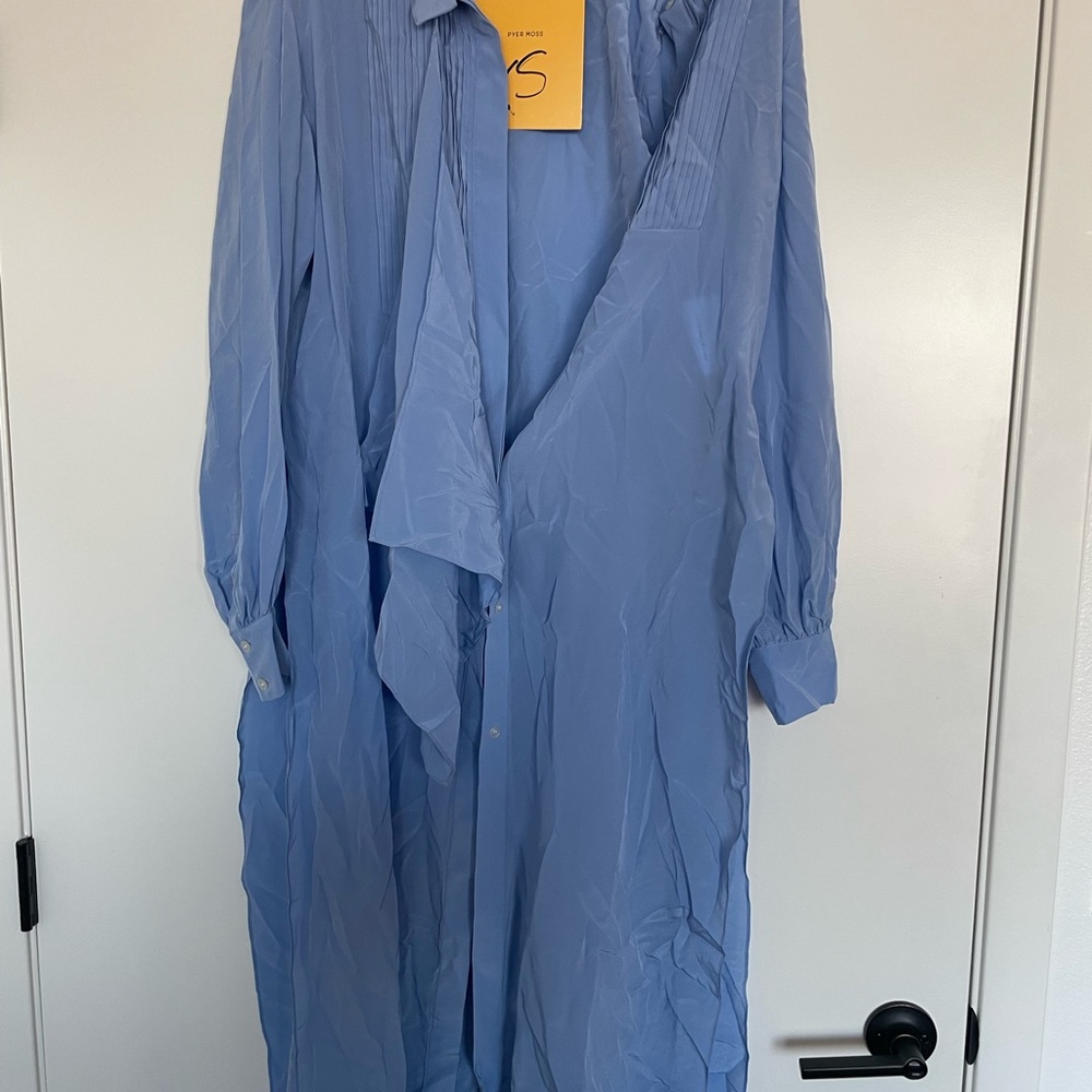 Pyer Moss Elegant Blue Women's Button Down Shirt
